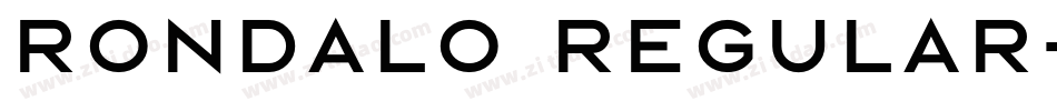 Rondalo Regular字体转换